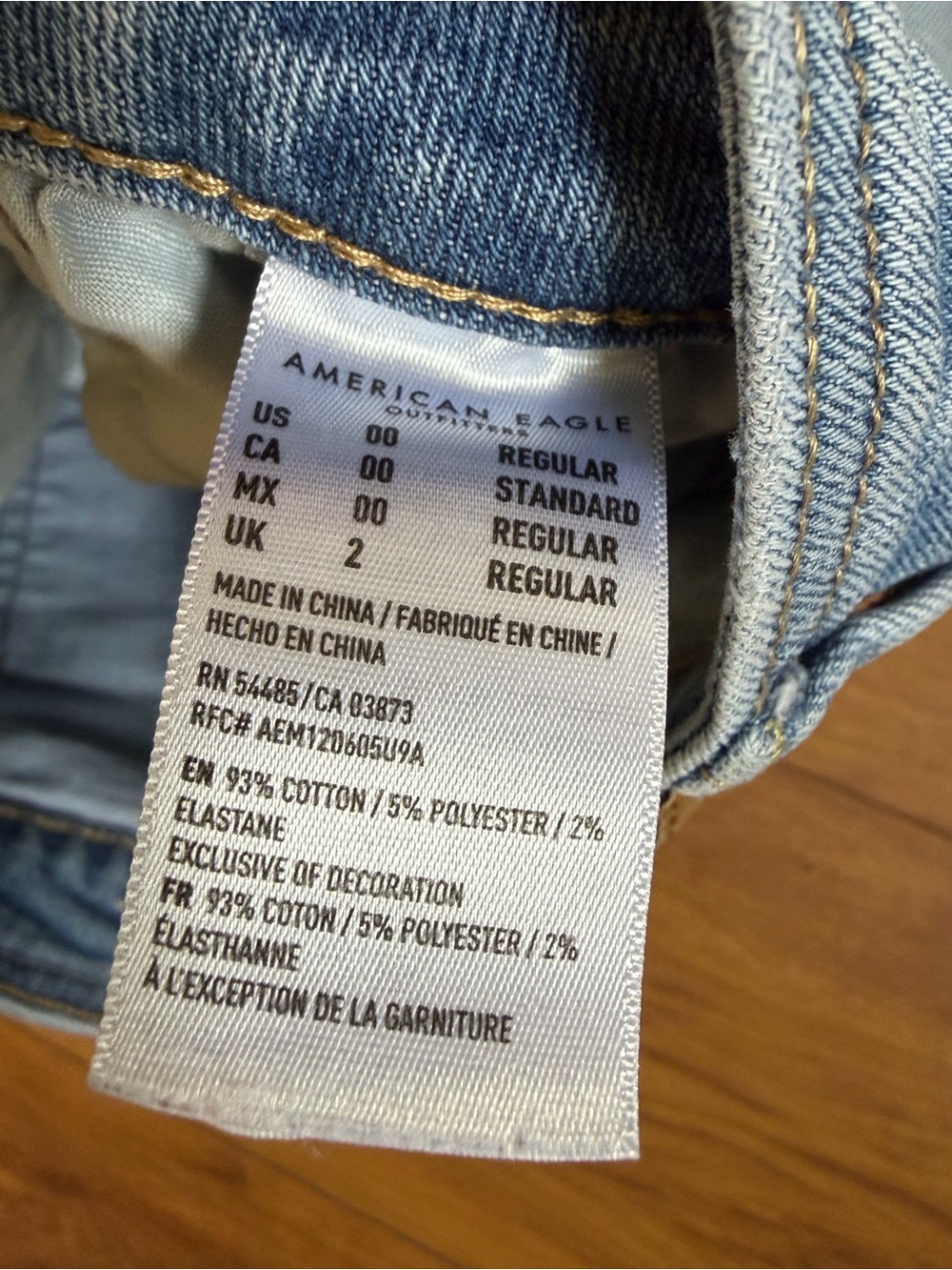 High- Waisted American Eagle Outfitters Light Blue Super Stretch Jean Skirt 00 - Picture 4 of 4
